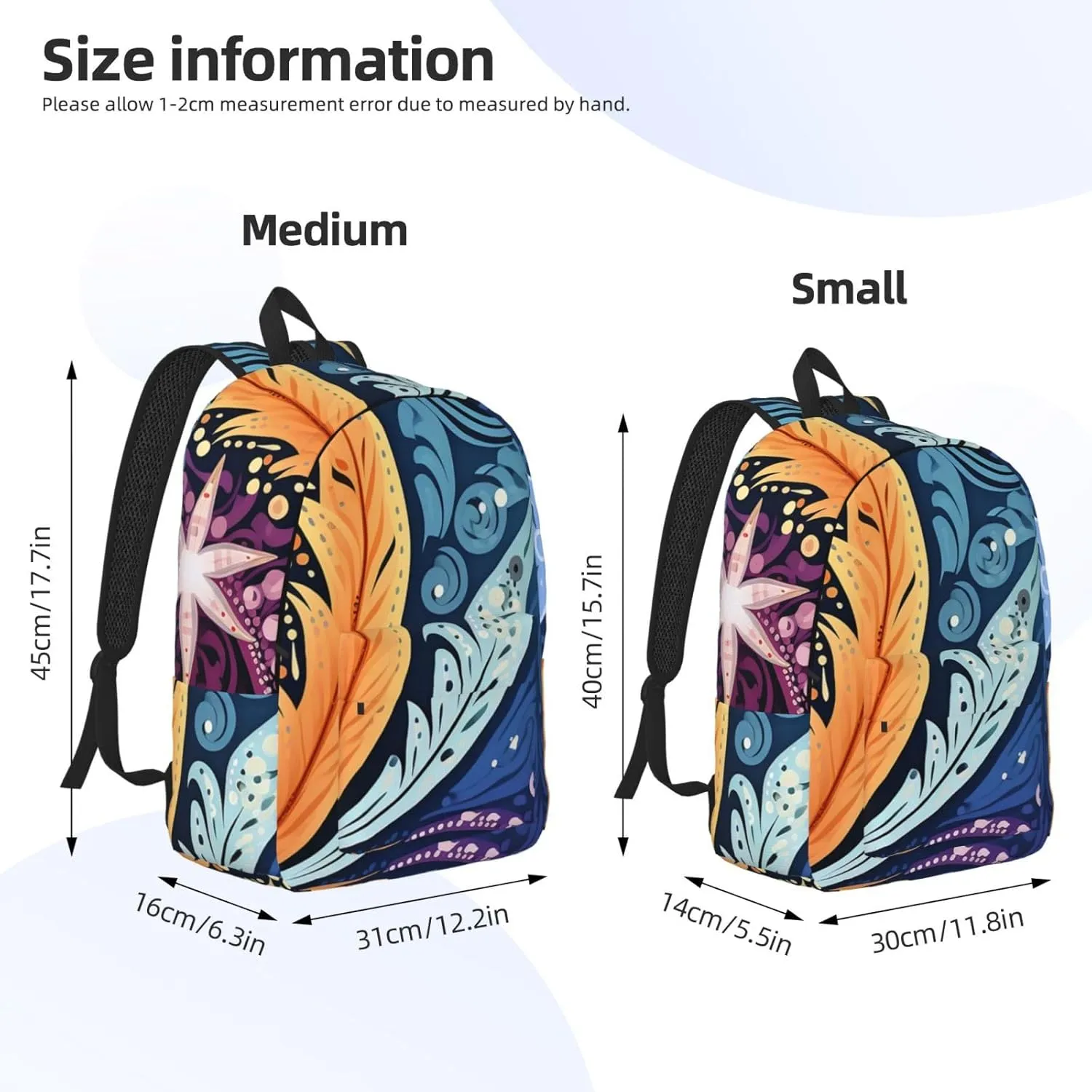 Canvas Backpack Lightweight Laptop Backpack for Men Women Aboriginal patterns Backpack Casual Daypack for Travel