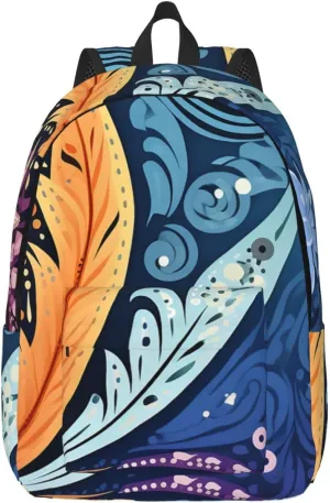 Canvas Backpack Lightweight Laptop Backpack for Men Women Aboriginal patterns Backpack Casual Daypack for Travel