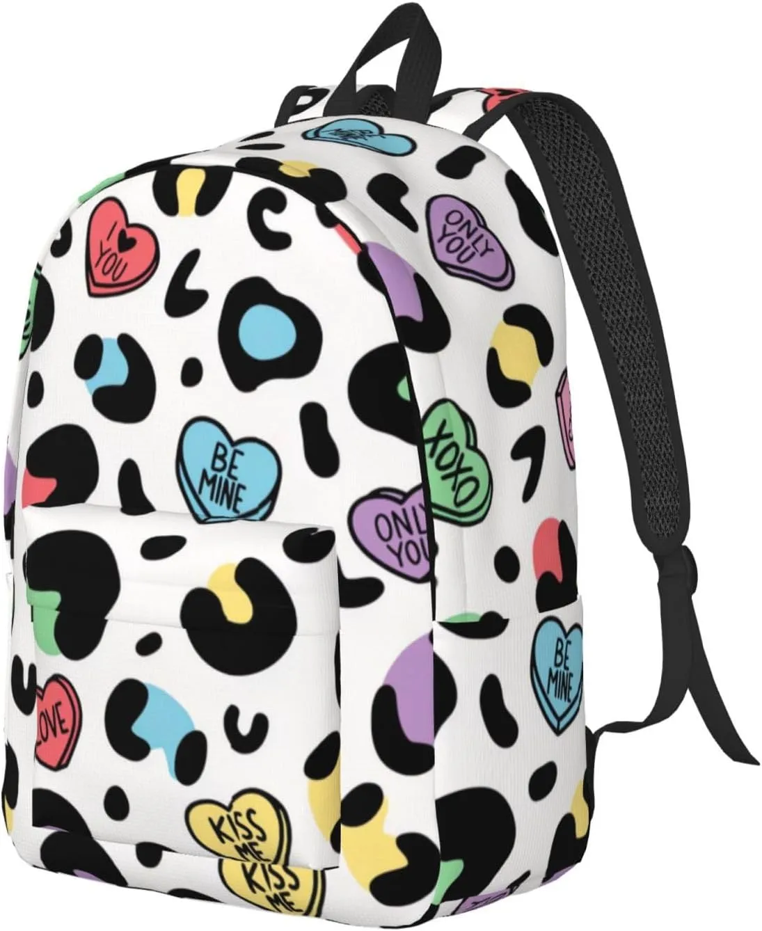 Canvas Casual Backpack Laptop Bag Suitable for Travel Office Outdoor Sports Men and Women Colour Leopard