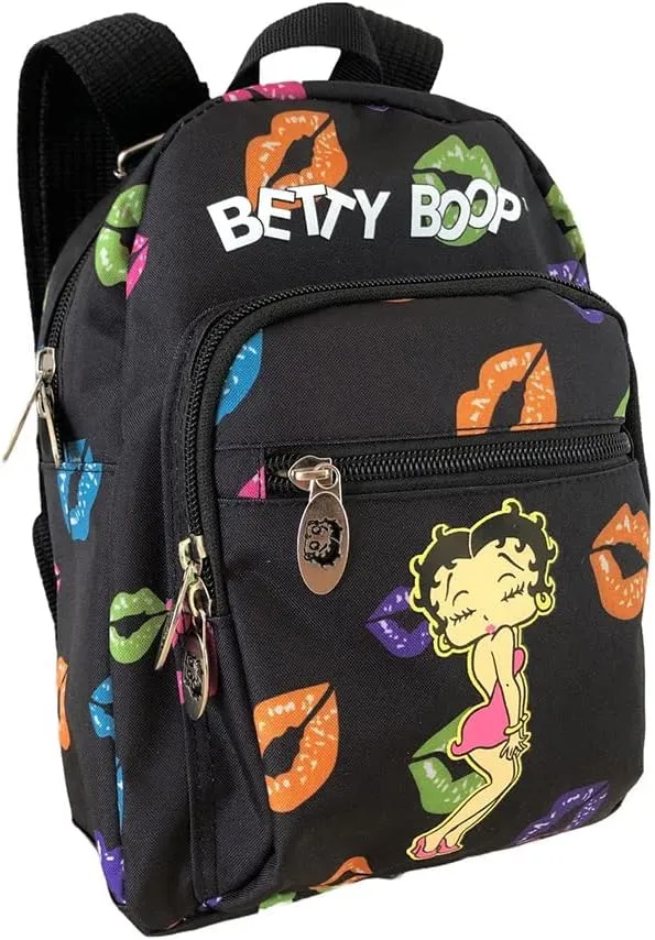 Canvas Cute Mini Backpack (Black: Flirt)