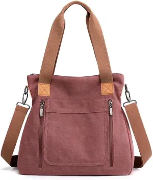 Canvas Handbag for Women Cloth Tote Shoulder Purses Hobo Casual Crossbody Bag Large Top Handle Shopper Bag