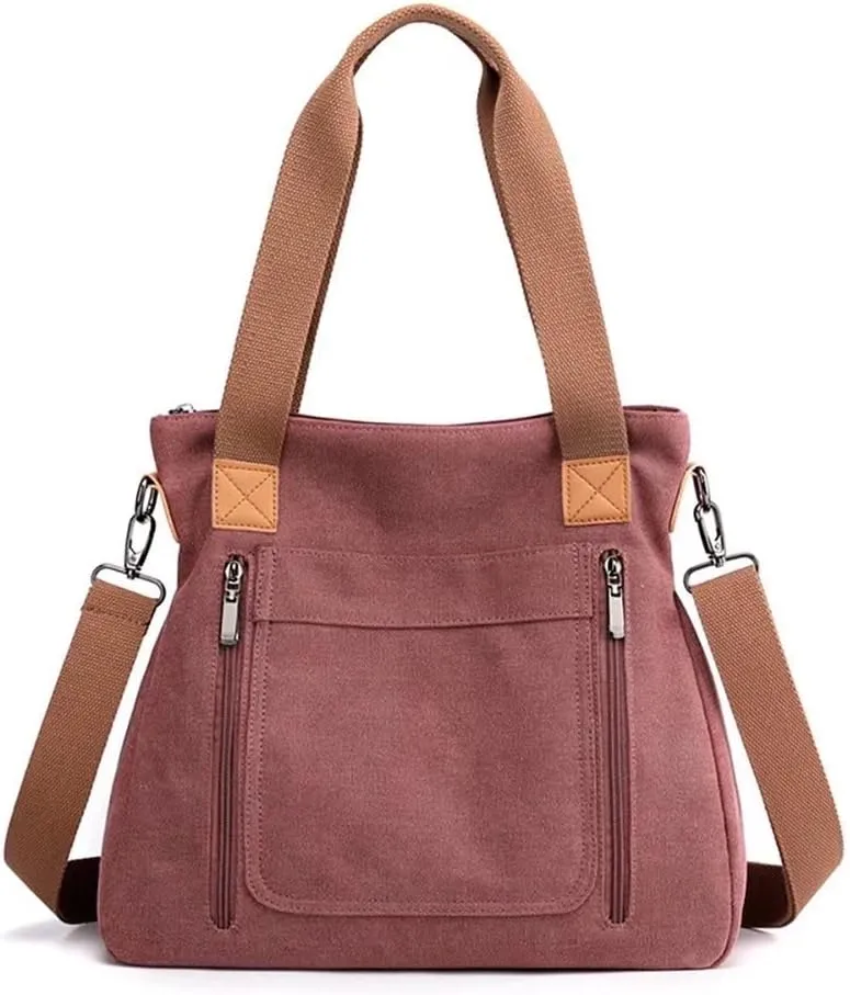 Canvas Handbag for Women Cloth Tote Shoulder Purses Hobo Casual Crossbody Bag Large Top Handle Shopper Bag