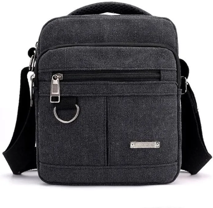 Canvas Shoulder Bag Canvas Crossbody Backpack Outdoor Leisure Travel Portable Shoulder Bag Suitable for Men and Women