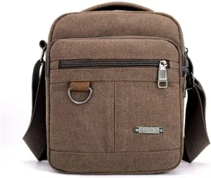 Canvas Shoulder Bag Canvas Crossbody Backpack Outdoor Leisure Travel Portable Shoulder Bag Suitable for Men and Women