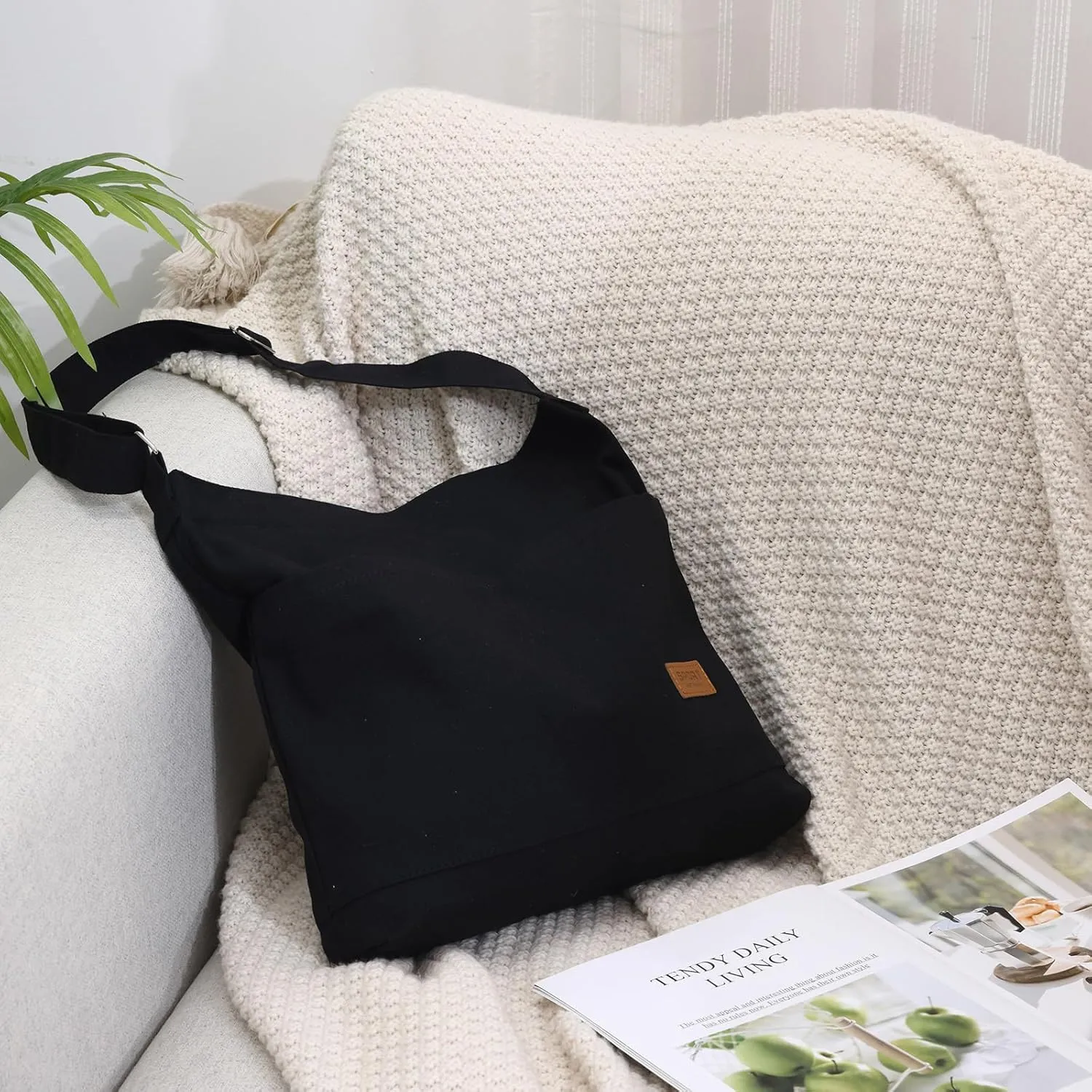 Canvas Tote Bag for Women - Crossbody, Shoulder, Travel & Beach Bag