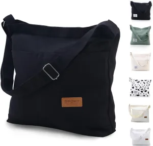 Canvas Tote Bag for Women - Crossbody, Shoulder, Travel & Beach Bag