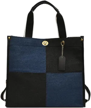 Canvas Tote Bag Women Large Denim Shoulder Bag Vintage Satchels Cute Hobo Bags Work Travel College Casual Tote Handbag