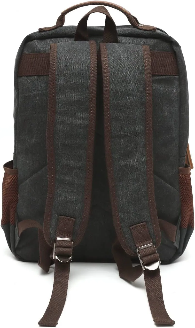 Canvas Vintage Message Travel Bag Rucksack Laptop Backpack,220807-02