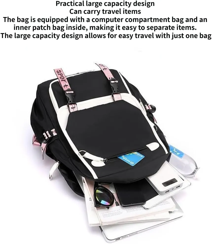 Capybara Print Backpack Gift for Women Polyester Bag Print Travel Bags Stylish Laptop Large Capacity Canvas Bag (Style B)