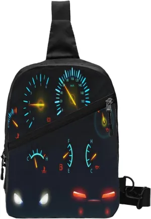 Car Dashboard Indicators Scales Sling Bag for Men Women, Small Crossbody Sling Backpack Shoulder Chest Bag, Anti Theft Travel Hiking Sports
