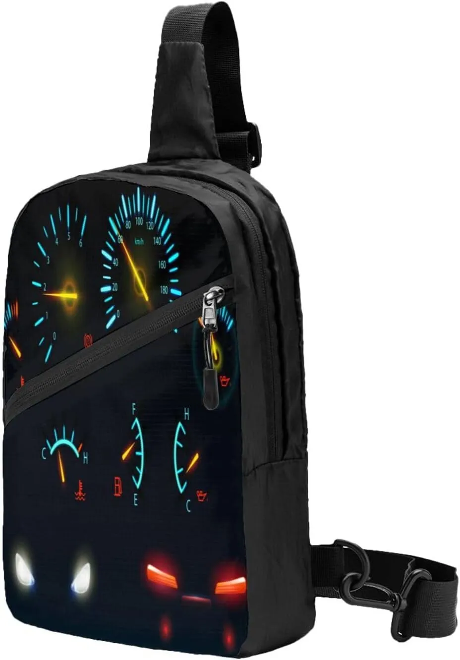 Car Dashboard Indicators Scales Sling Bag for Men Women, Small Crossbody Sling Backpack Shoulder Chest Bag, Anti Theft Travel Hiking Sports