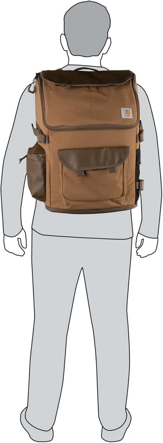Carhartt 35L Nylon Workday Backpack, Durable Water-Resistant Pack with 15" Laptop Sleeve and Adjustable Shoulder Straps, Tarmac, One Size