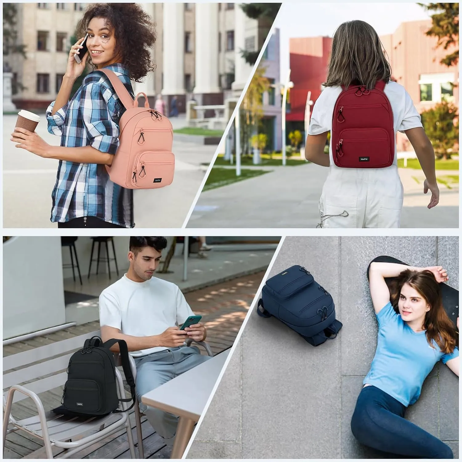 Carry On Travel Backpack For Men Women, 13 Inch Small Mini Work Bag Personal Item Backpacks, Camping Back Pack Lightweight Hiking Daypack For Office Nurse Commuter (Cyan)
