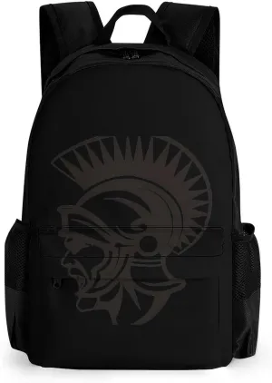 Cartoon Rome Army Fighter Cute Backpack Travel Work Bag with Water Bottle Pocket Adjustable Padded Shoulder Straps Daypack