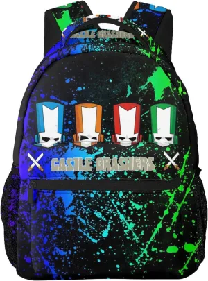 Casual Backpack Castle Knights_Crashers Unisex High Capacity Students Schoolbag Travel Fashion Shoulders Bag