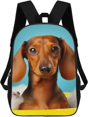Casual Backpack for Men Women Waterproof Lightweight Daypack Travel Laptop Bag Dachshund Dog