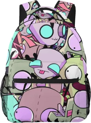 Casual Backpack Planet Irk_Zim Gir Unisex High Capacity Students Schoolbag Travel Fashion Shoulders Bag
