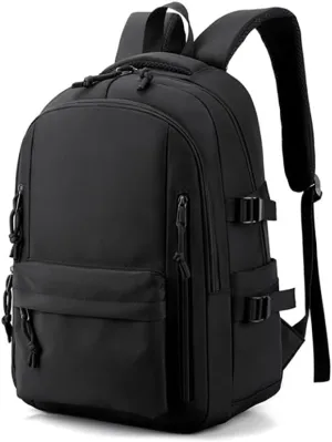Casual Laptop Backpack for Men and Women, Commuter Backpack, Gym, Travel, Sports, Work, Book Bag, Business Black Backpack, Lightweight Back Pack, Waterproof, 30L.