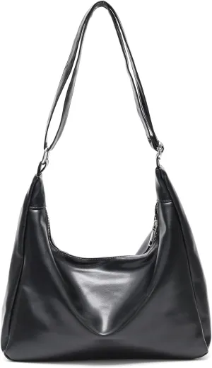 celestina Hobo Bags for Women, Ultra Soft Foldable Vegan Leather Shoulder Handbag, Stylish Slouchy Tote Purses