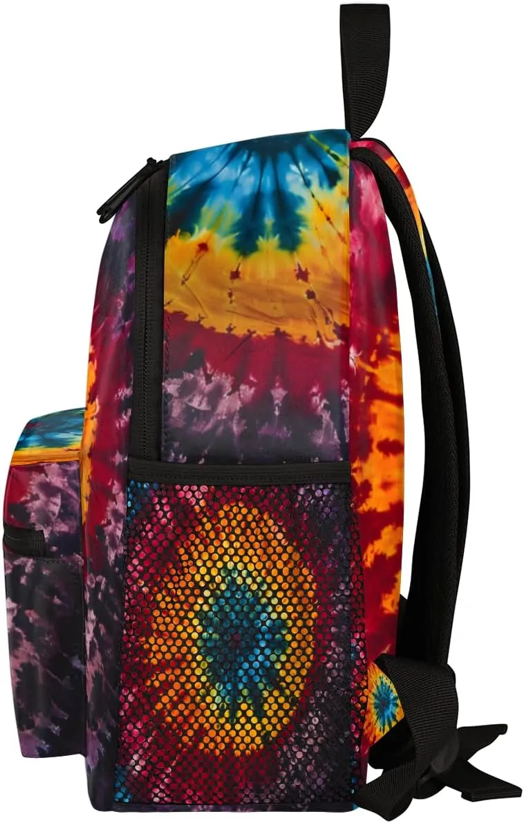 cfpolar Tie Dye Pattern Kids Backpacks for Boys Girls, Cute Toddler Backpack Preschool Kindergarten Elementary School Backpack Lightweight Mini Shoulder Bookbag Casual Daypack with Chest Strap