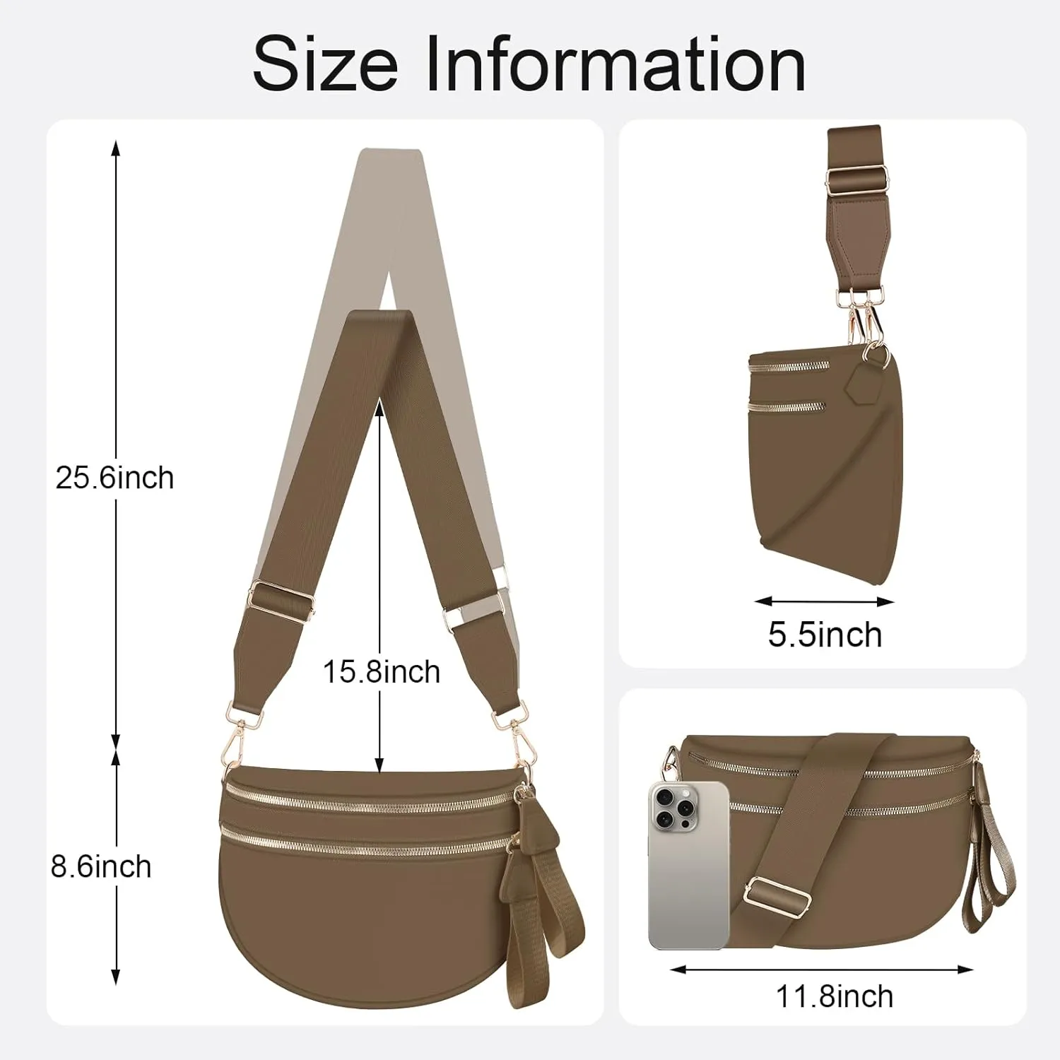 Checkered Crossbody Bag Bum Bags for Women Large Nylon Checkered Purse Fanny Packs Sling Bag, Bonus with a Extra Strap