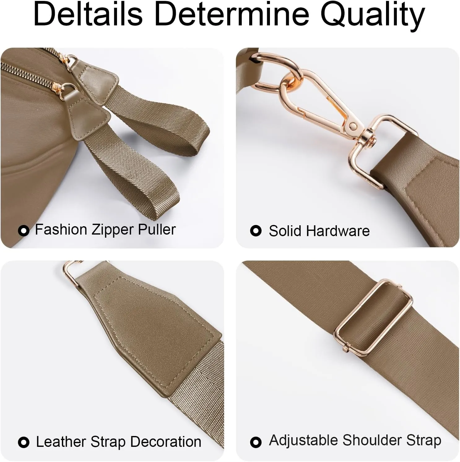 Checkered Crossbody Bag Bum Bags for Women Large Nylon Checkered Purse Fanny Packs Sling Bag, Bonus with a Extra Strap