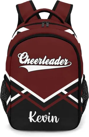 Cheer Cheerleader Backpack Personalized with Name for Men Women Shoulder Bag Laptop Bag Bookbag