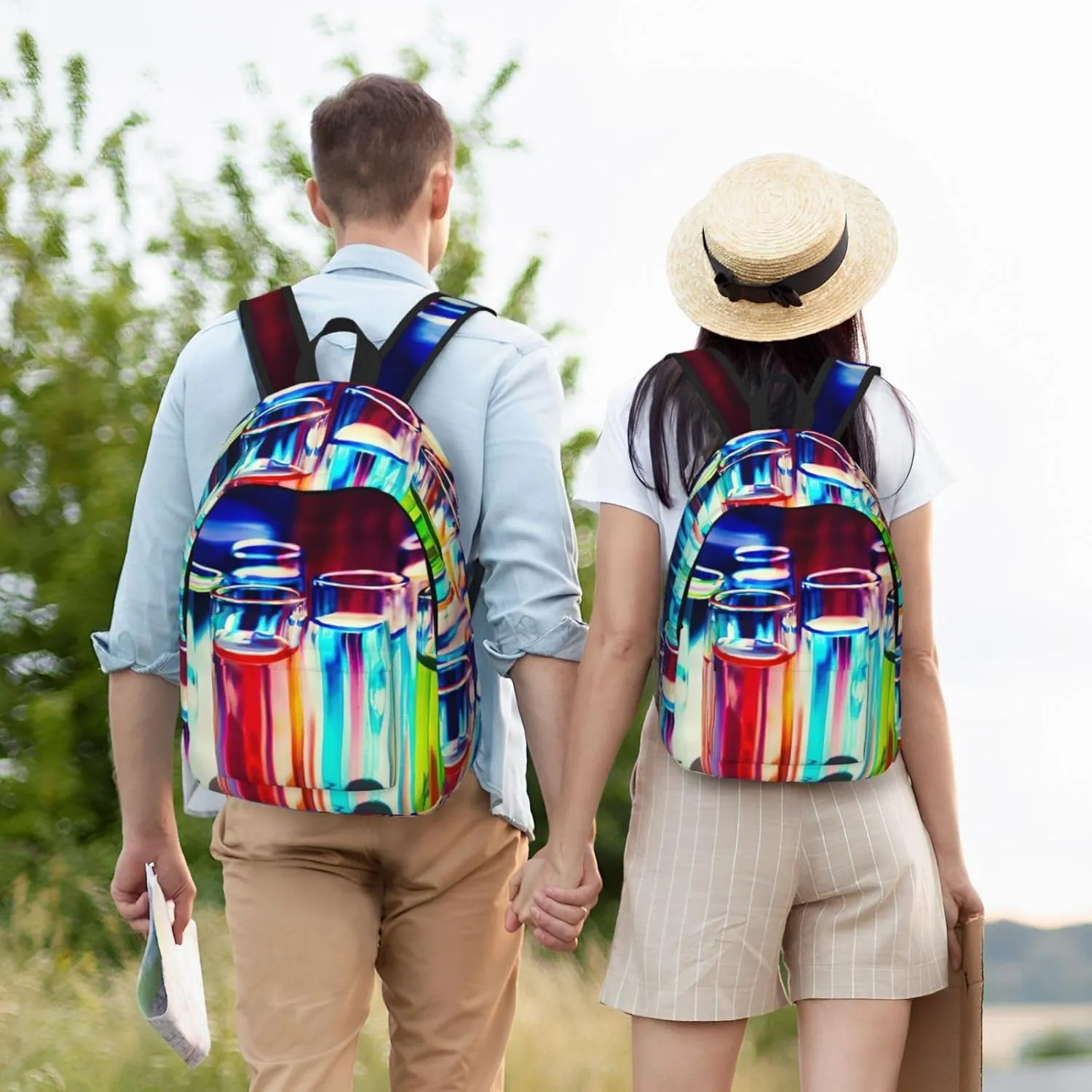 Chemistry Test Tube print Laptop Backpack for Women Men,Bookbag Casual Daypackfor College Work for Travel Computer