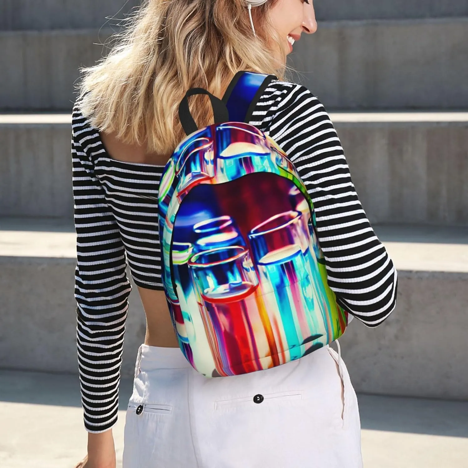 Chemistry Test Tube print Laptop Backpack for Women Men,Bookbag Casual Daypackfor College Work for Travel Computer