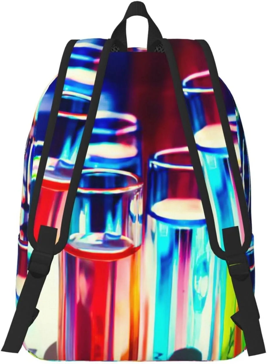 Chemistry Test Tube print Laptop Backpack for Women Men,Bookbag Casual Daypackfor College Work for Travel Computer