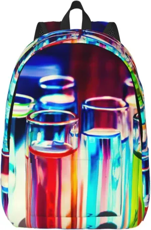 Chemistry Test Tube print Laptop Backpack for Women Men,Bookbag Casual Daypackfor College Work for Travel Computer