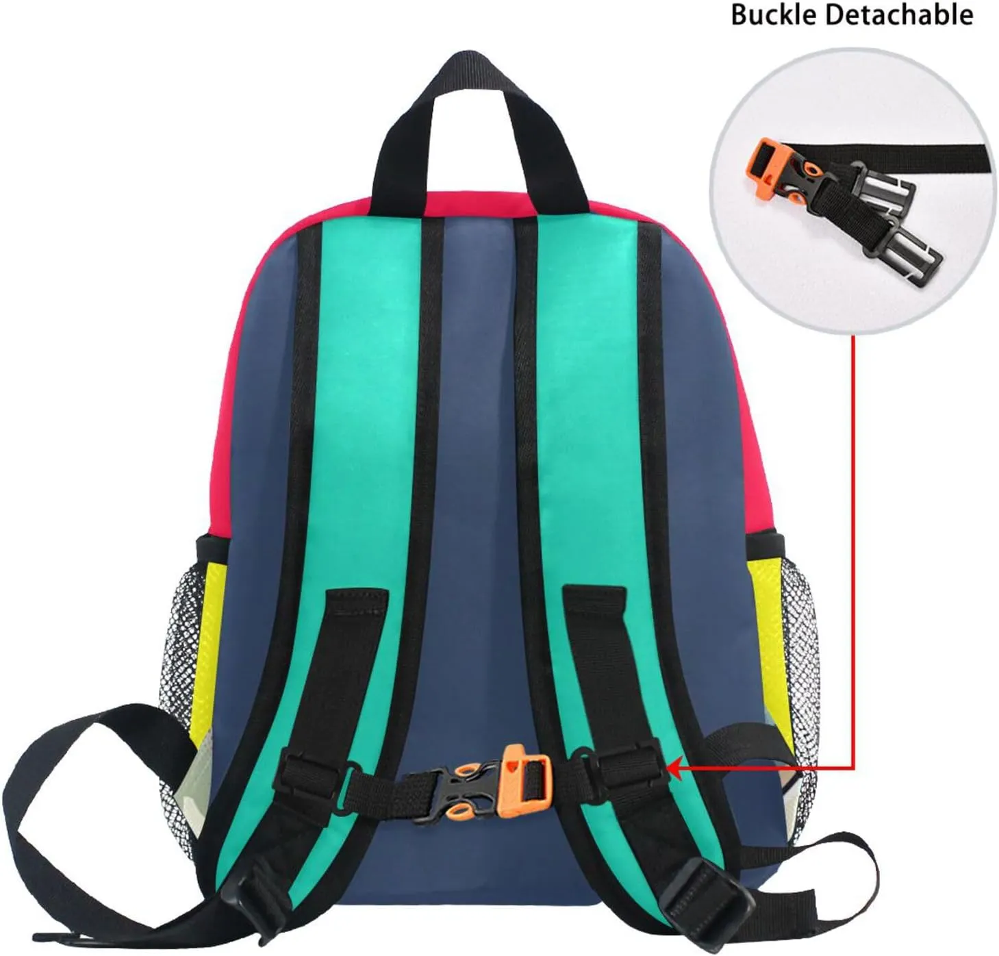 CHIFIGNO Personalized Customized Cute Dinosaur Blue Toddler Backpack for Boys Children Schoolbag Age 4-8 With Chest Clip Lightweight
