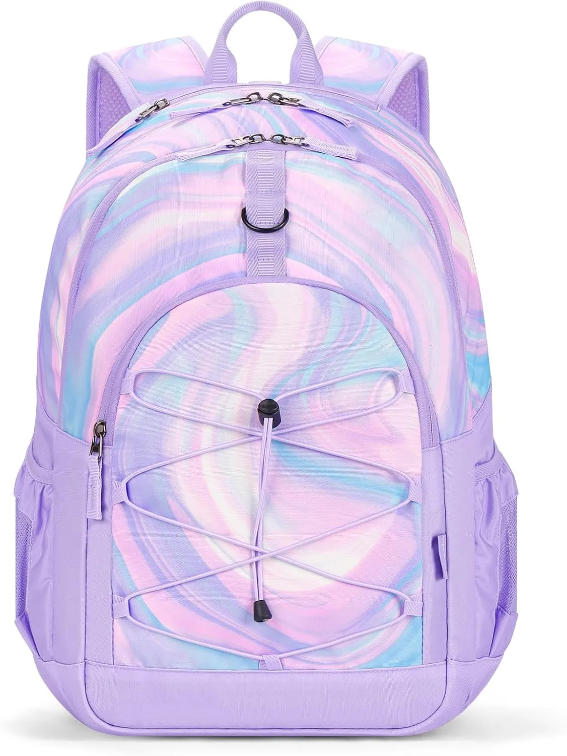 Choco Mocha Purple Backpack for Teen Girls, Travel School Backpack for Girls Middle School Large Bookbag 18 Inch