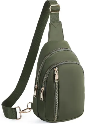 CHOLISS Large Sling Bag for Women and Men, Anti Theft Crossbody Bags with Extended Strap, Nylon Travel Crossbody Fanny Packs