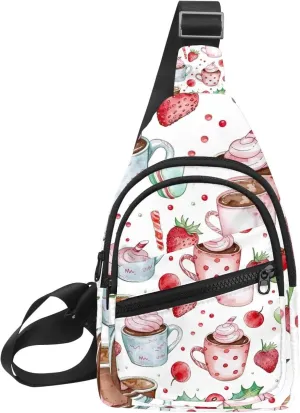 Christmas Sweets Coffee 3 Sling Backpack Bag