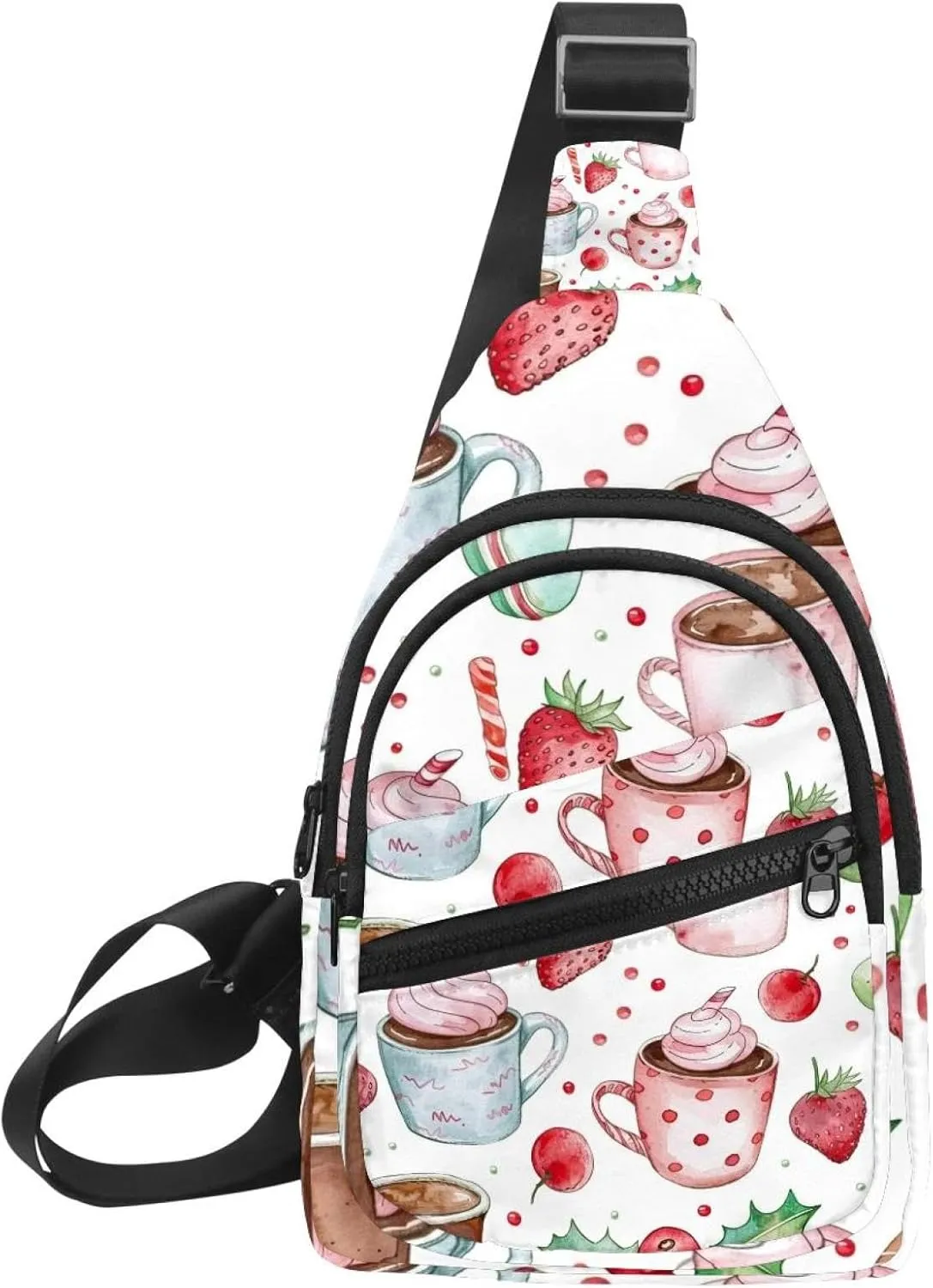 Christmas Sweets Coffee 3 Sling Backpack Bag