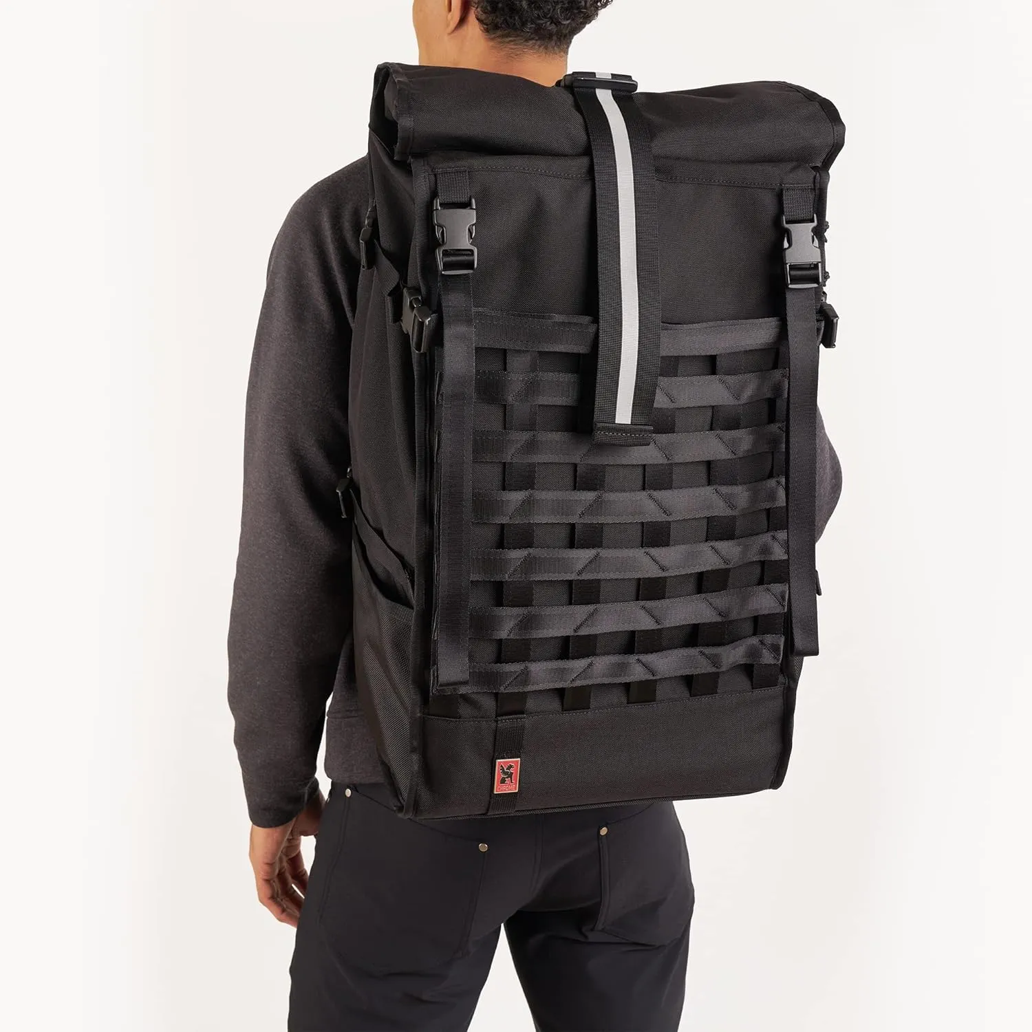 Chrome Industries Pro Barrage Waterproof Roll-Top Satchel Backpack Black Black