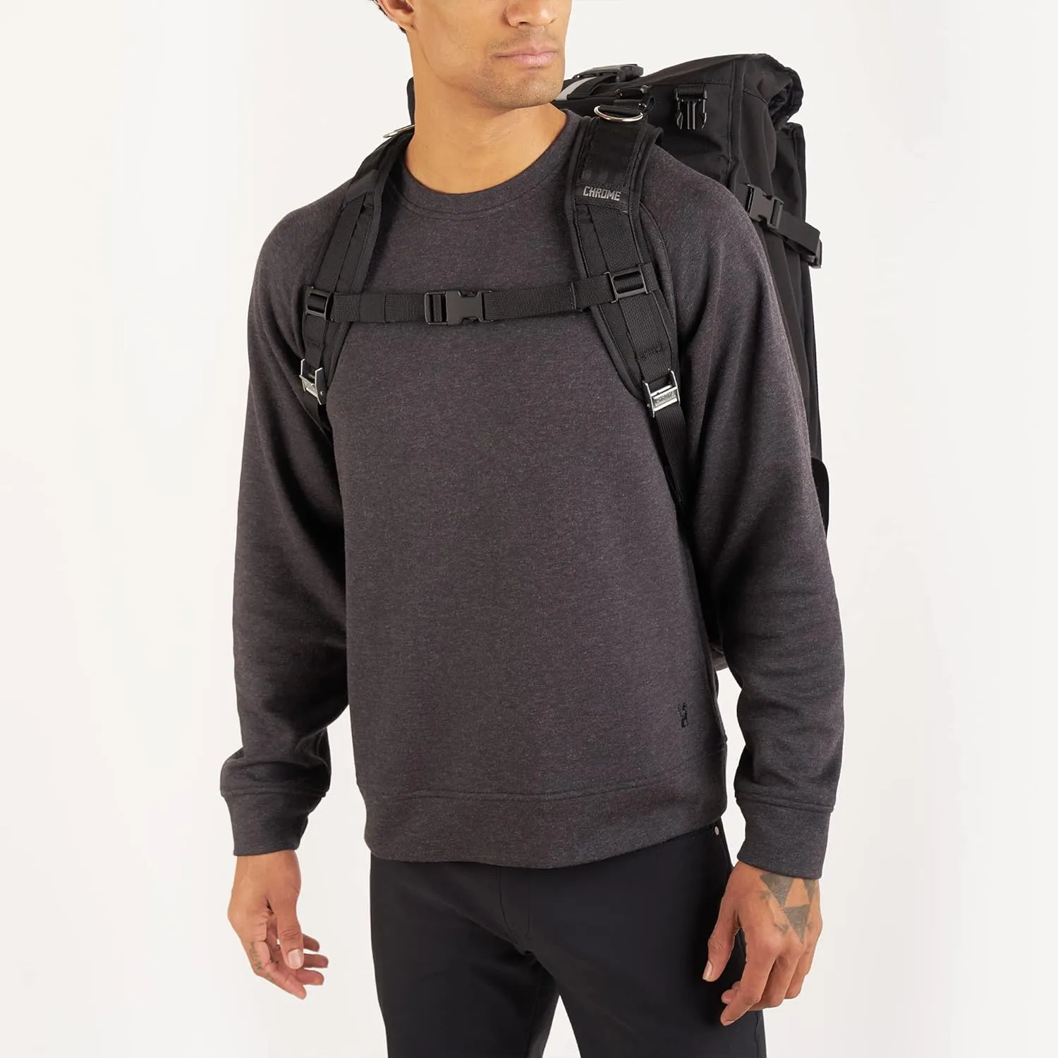 Chrome Industries Pro Barrage Waterproof Roll-Top Satchel Backpack Black Black