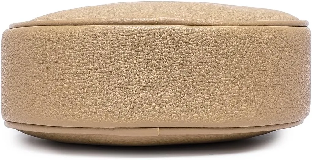 Circle Crossbody Bag for Women NYLON Circle Purse with Zipper Adjustable Knot Shoulder Straps