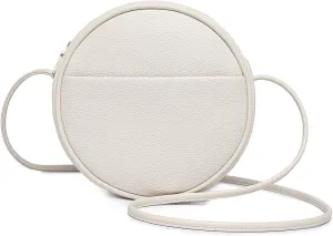 Circle Crossbody Bag for Women NYLON Circle Purse with Zipper Adjustable Knot Shoulder Straps