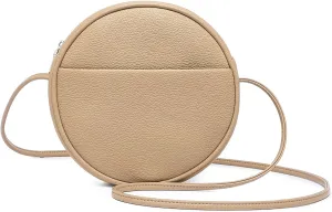 Circle Crossbody Bag for Women NYLON Circle Purse with Zipper Adjustable Knot Shoulder Straps