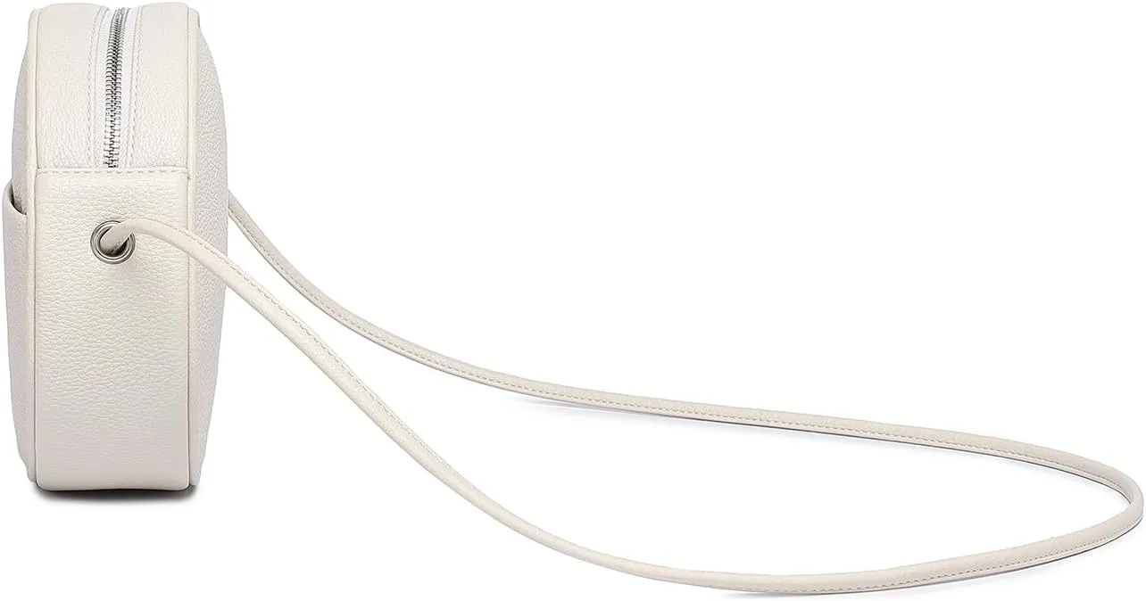 Circle Crossbody Bag for Women NYLON Circle Purse with Zipper Adjustable Knot Shoulder Straps