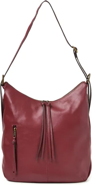 Claire Convertible Hobo Bag Port red