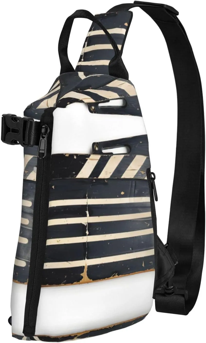 Classic Movie Clapboard Black Print Trend Casual Crossbody Chest Bag Multipurpose Cross Body Shoulder Bag