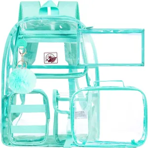 Clear Backpack, Transparent Bookbag Heavy Duty See Through Backpacks