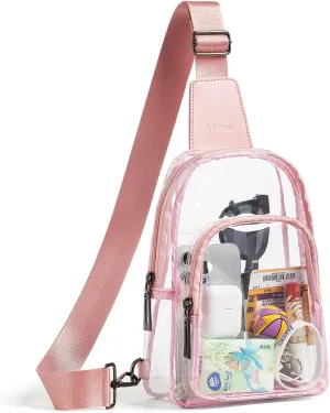 Clear Bag for Stadium Events, Clear Purse for Women Stadium Crossbody Bag, Transparent Bag for Concerts Sports
