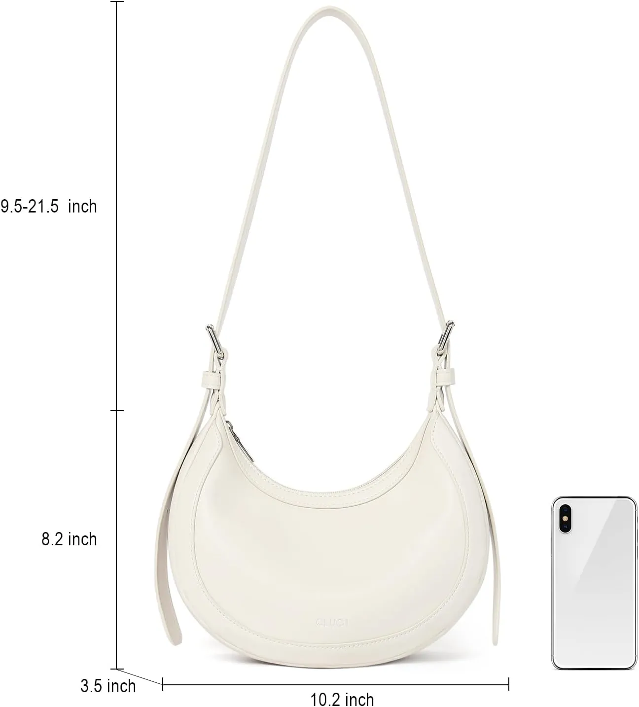 CLUCI Shoulder Bag for Women, Purses for Women, Handbag Hobo Bags Vegan Leather Crossbody Purse with Adjustable Strap