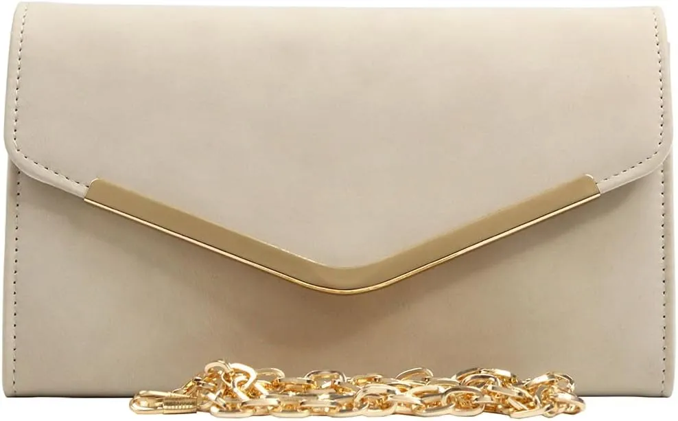 Clutch Purse Evening Bag for Women，Envelope Handbag With Detachable Chain