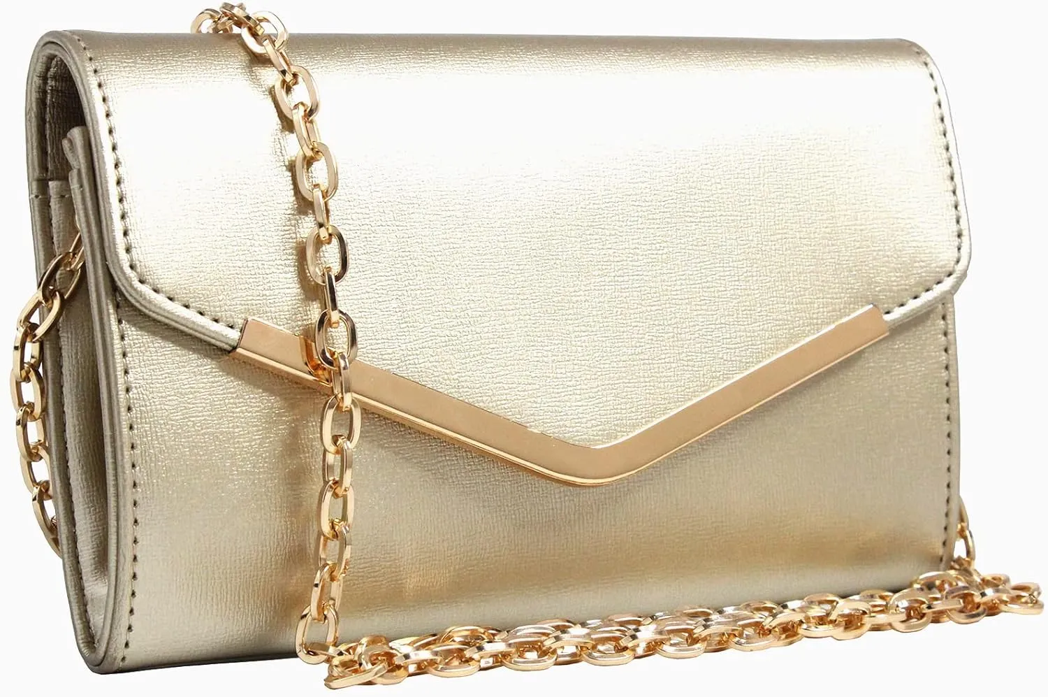Clutch Purse Evening Bag for Women，Envelope Handbag With Detachable Chain
