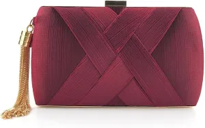 Clutch Purses for Women Tassel Evening Clutch bag Cross Body Shoulder Bag for Wedding Prom Night out Party